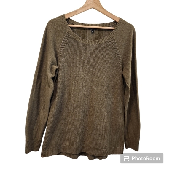Talbots Pullover Sweater Size M Long Sleeve Elbow Patch Minimalist Preppy - Picture 1 of 4